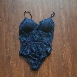 Navy lace bodysuit
